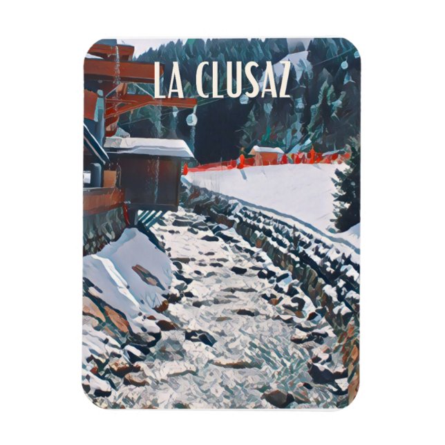 Imán Estación de esquí de La Clusaz (Vertical)