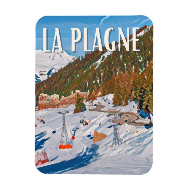 Imán Estación de esquí de La Plagne (Vertical)