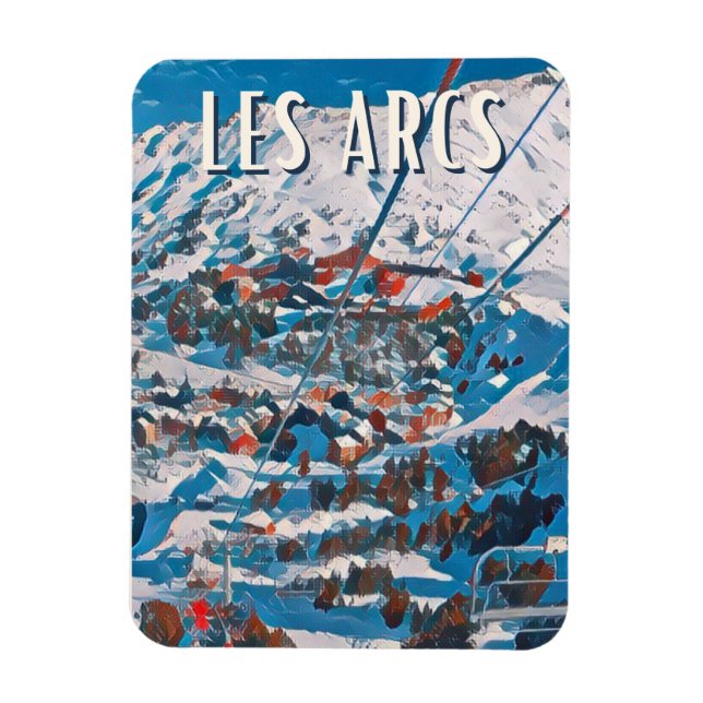 Imán Estación de esquí de Les Arcs (Vertical)