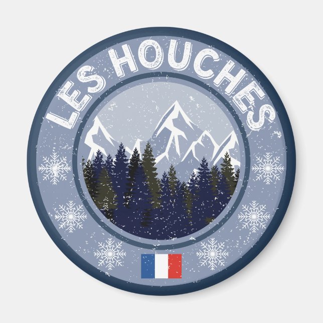 Imán Estación de esquí de Les Houches (Frente)
