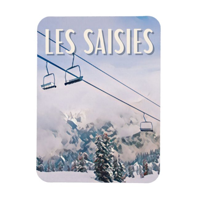Imán Estación de esquí de Les Saisies (Vertical)