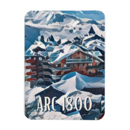 Imán Estación de esquí de Magnet Flexible Les Arcs