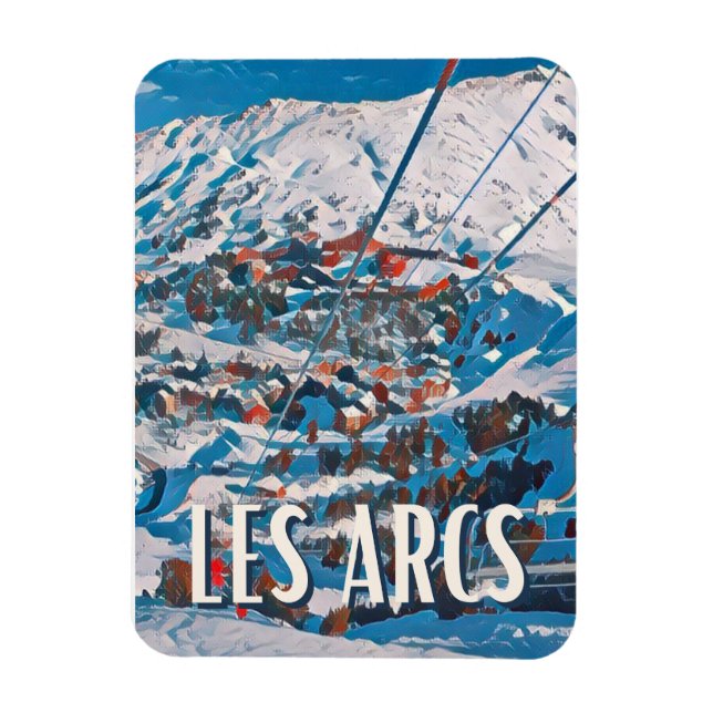 Imán Estación de esquí de Magnet Flexible Les Arcs (Vertical)