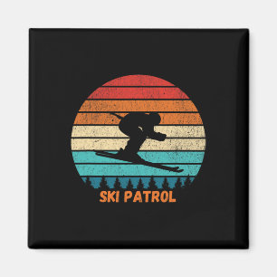 Imán Estación de esquí de Patrulla de Esquí Coincidiend