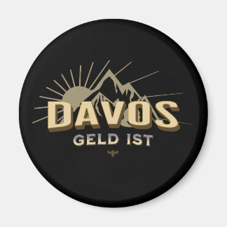 Imán Estación de esquí de Schweiz Davos Geld ist Satire