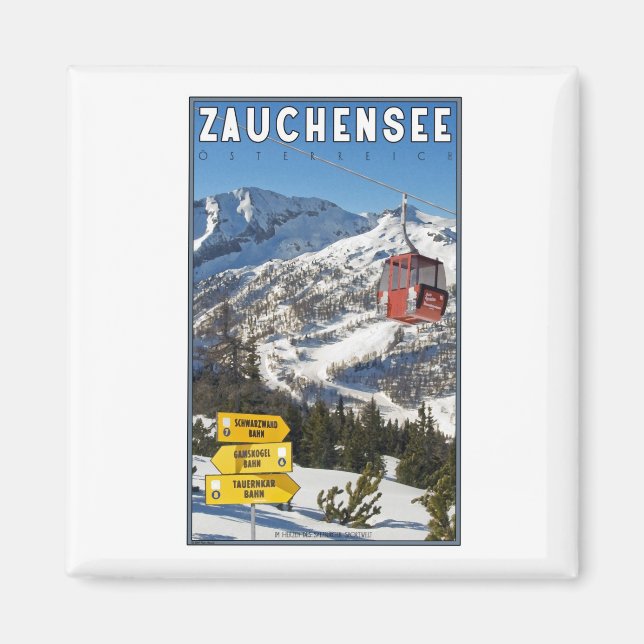 Imán Estación de esquí de Zauchensee (Frente)