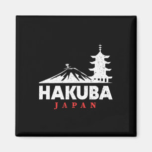 Imán Estación de esquí Hakuba Japón Esquí Retro Snowboa