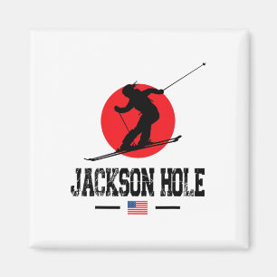 Imán Estación De Esquí Jackson Hole Usa Montañas Rocosa