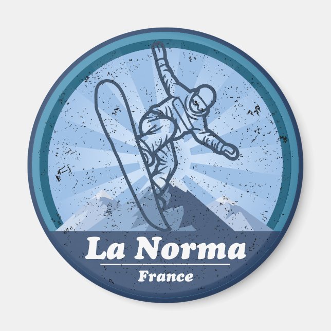 Imán Estación de esquí La Norma - Snowboard (Frente)