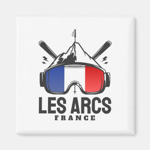 Imán Estación de Esquí Les Arcs Francia Esquí Retro