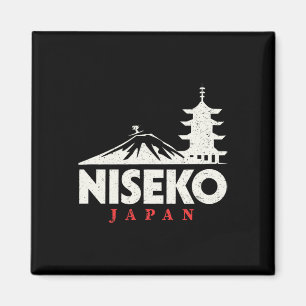 Imán Estación de esquí Niseko Japan Retro Esquí Snowboa