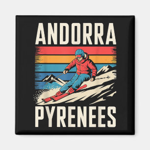Imán estación de esquí pirineos Andorra, divertido esqu
