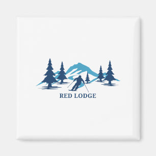 Imán Estación de esquí Red Lodge Montana Esquí _1