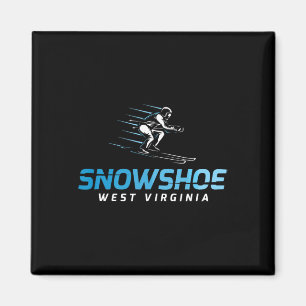 Imán Estación de esquí retro de Snowshoe West Virginia