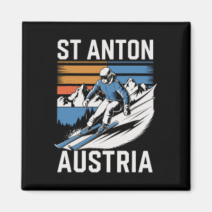 Imán Estación de esquí Retro St Anton Austria