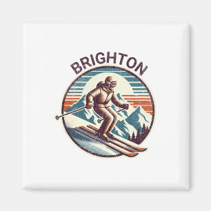Imán Estación de esquí Retro Vintage Brighton Utah Skii