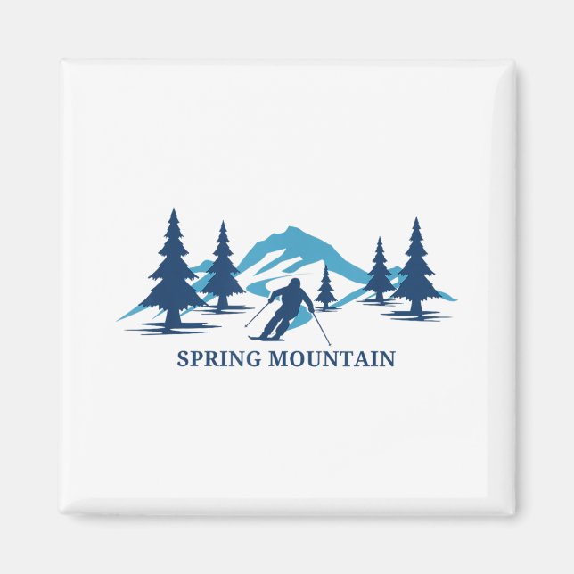 Imán Estación de esquí Spring Mountain Pennsylvania Ski (Frente)