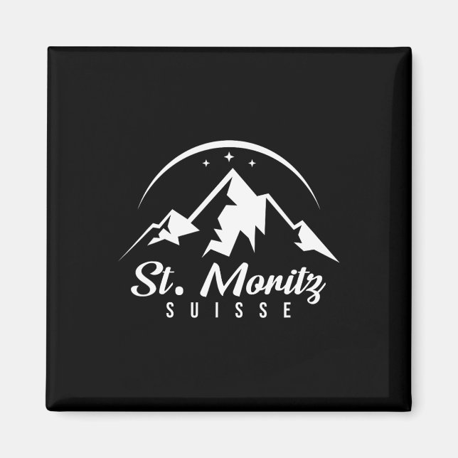 Imán Estación de esquí St. Moritz Suiza (Frente)