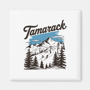 Imán Estación de esquí Tamarack Idaho Esquí Esquiador 2