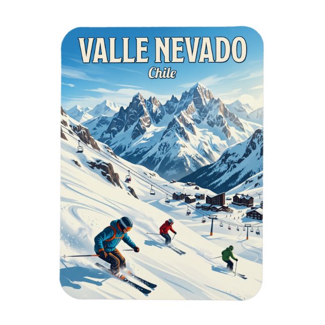 Imán Estación de Esquí Valle Nevado Chile (Vertical)