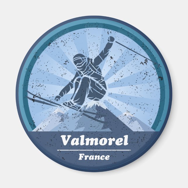 Imán Estación de esquí Valmorel - Skieur (Frente)