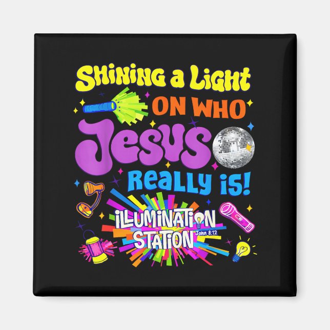 Imán Estación de Iluminación VBS 2026 Biblia de Vacacio (Frente)