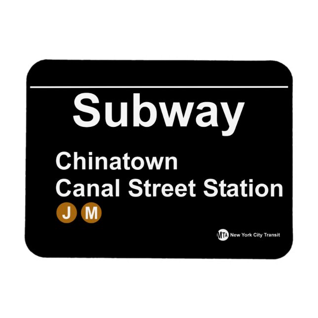Imán Estación de metro de Nueva York (Horizontal)