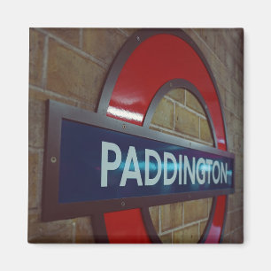 Imán Estación de Paddington Rótulo de metro de Londres