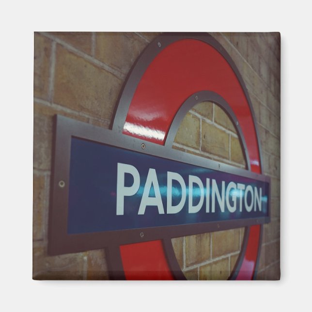 Imán Estación de Paddington Rótulo de metro de Londres (Frente)