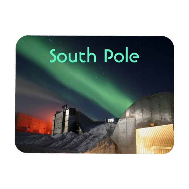 Imán Estación de Polo Sur Amundsen-Scott, luces del sur (Horizontal)