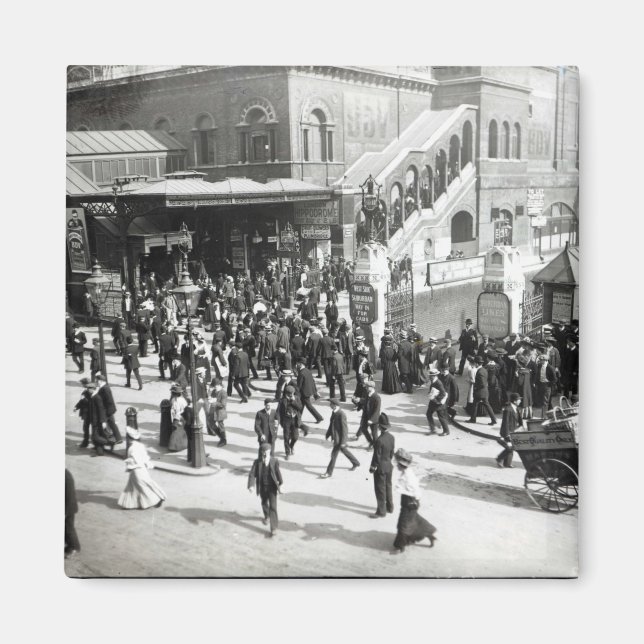 Imán Estación de tren de Broad Street, Londres, c.1890 (Frente)