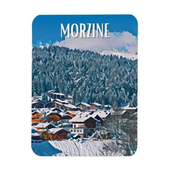 Imán Estación Morzine de esquí (Vertical)