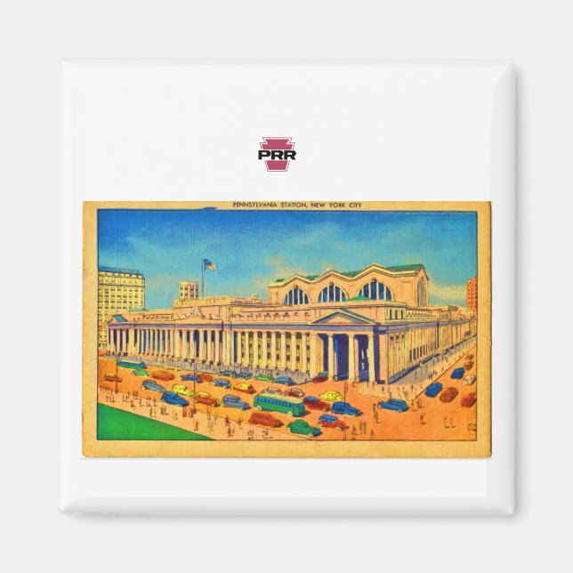 Imán Estación Penn Pennsylvania Railroad en Nueva York (Frente)