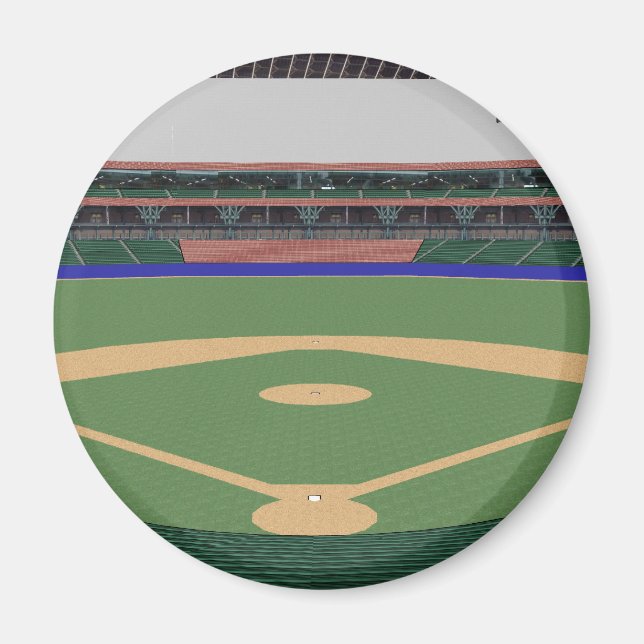 Imán Estadio de Béisbol: Modelo 3D: (Frente)