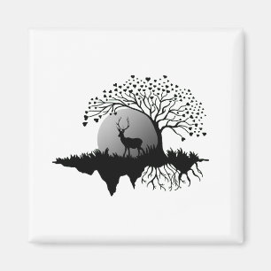 Imán Estadio Debajo Del Árbol Y Mimán Luna Lleno