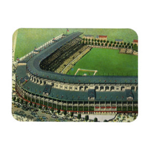 Imán Estadio Vintage de Béisbol Deportivo, Vista Aérea