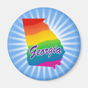 Imán Estado Arcoíris de Georgia