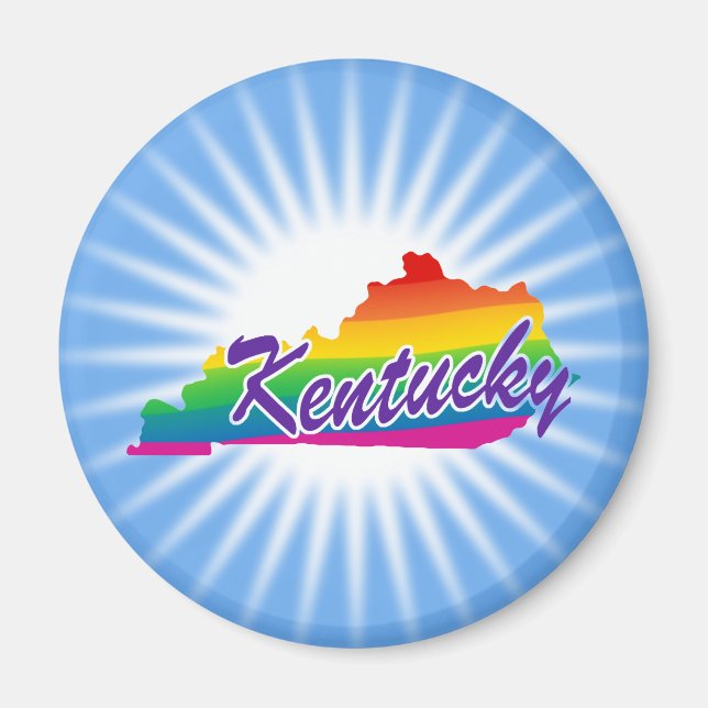 Imán Estado Arcoiris De Kentucky (Frente)