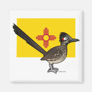 Imán Estado Birdorable de New México: Roadrunner