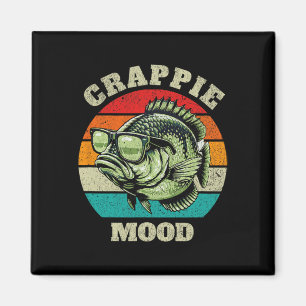 Imán Estado de ánimo divertido de crappie retro pescar 
