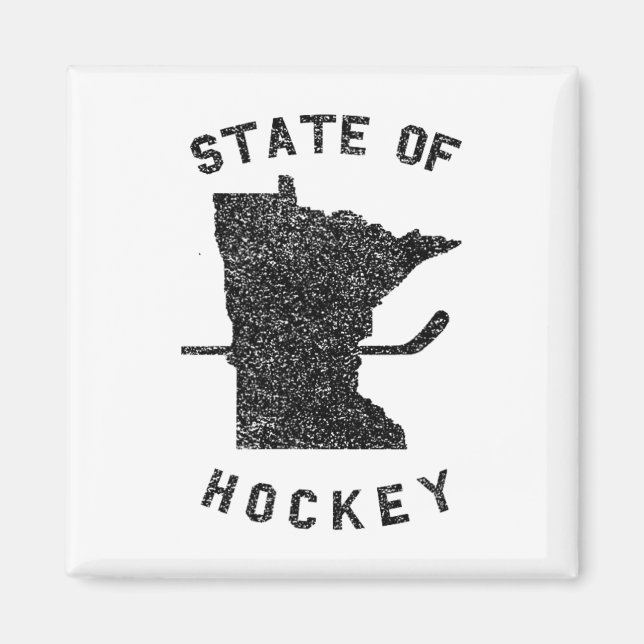 Imán Estado De Hockey Minnesota (Frente)