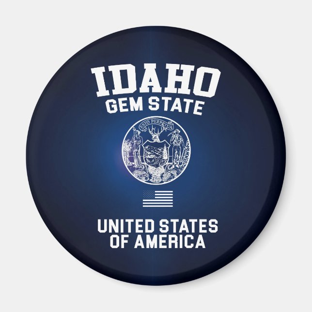 Imán Estado de Idaho Gem (Frente)