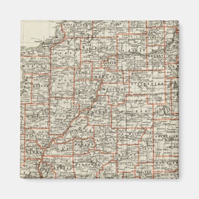 Imán Estado de Illinois (Frente)