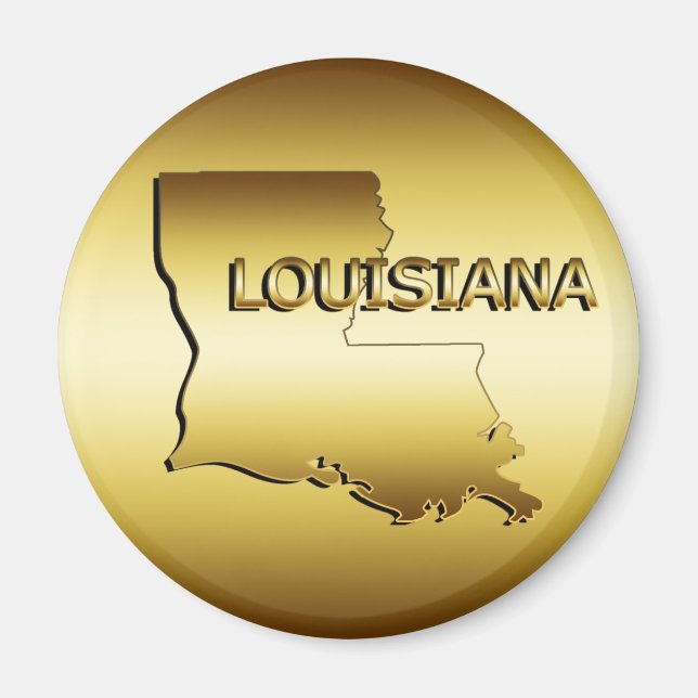 IMÁN ESTADO DE LOUISIANA MEDALLION ORO (Frente)
