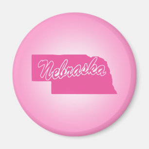 Imán Estado de Nebraska Magneto Rosa