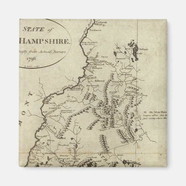 Imán Estado de Nuevo Hampshire 4 (Frente)
