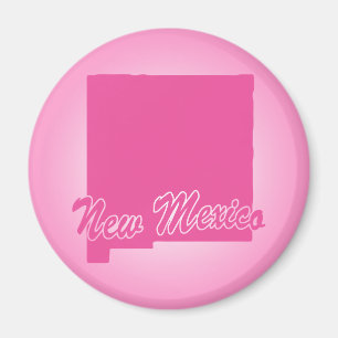 Imán Estado de Nuevo México Magneto Rosa