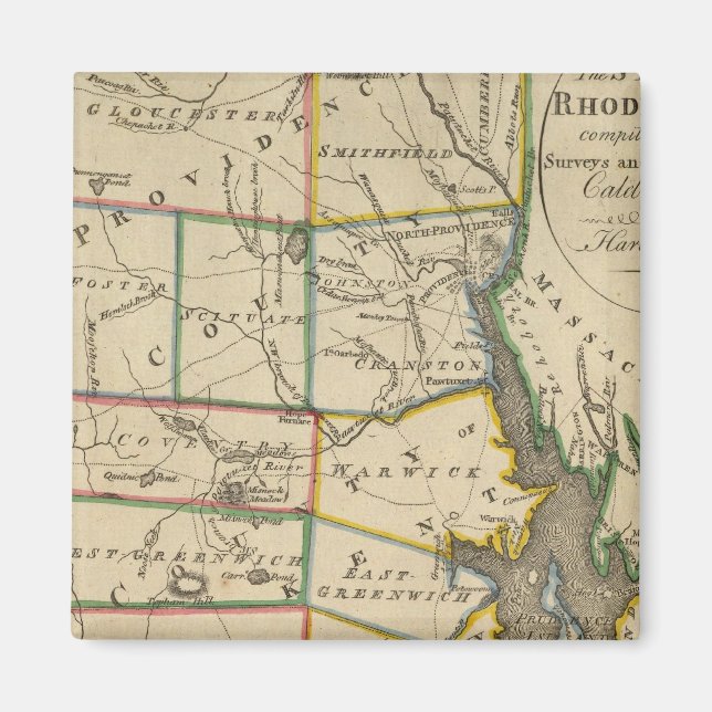 Imán Estado de Rhode Island 3 (Frente)