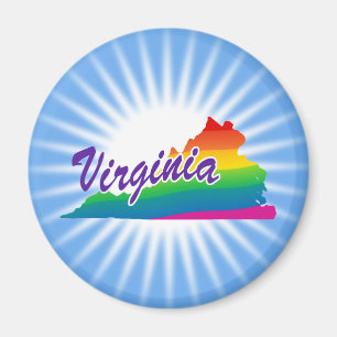 Imán Estado del arco iris de Virginia