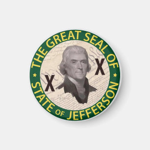 Imán Estado del botón de Jefferson con el embutido de